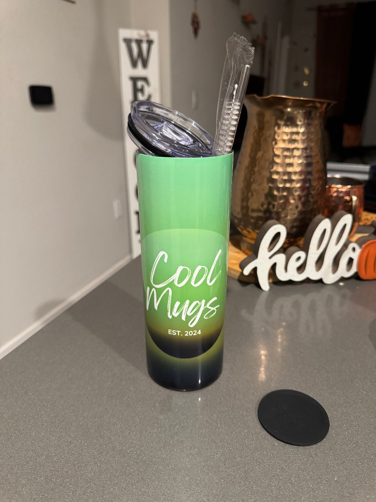 Green 20oz Tumbler “Cool Mug”